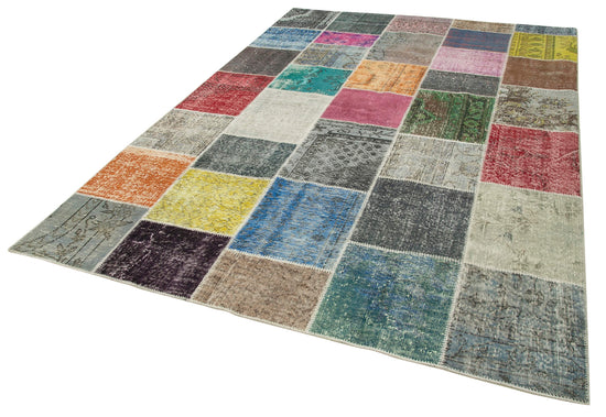 7x10 Multicolor Patchwork Rug - 31444
