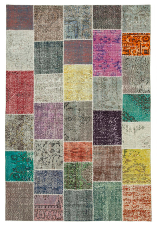 7x10 Multicolor Patchwork Rug - 31445