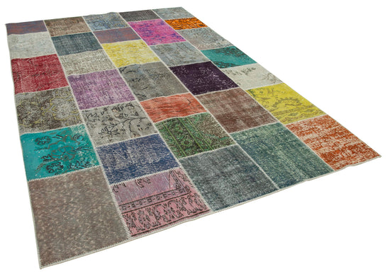 7x10 Multicolor Patchwork Rug - 31445