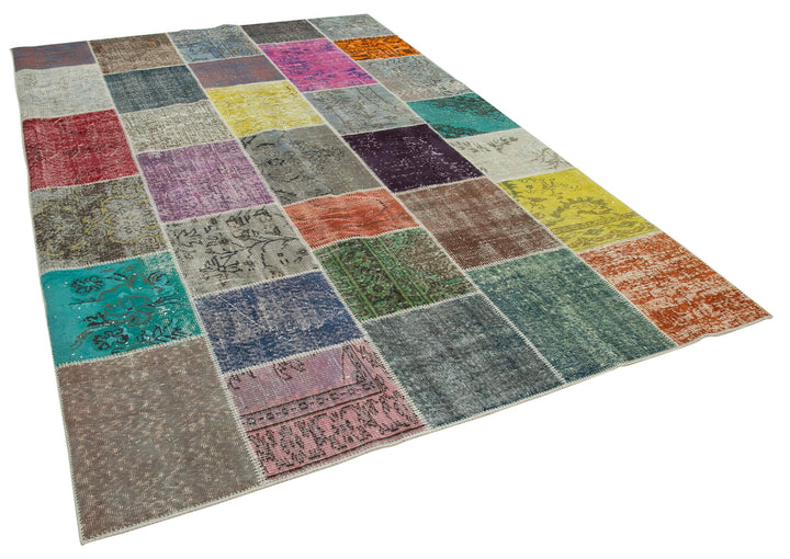 7x10 Multicolor Patchwork Rug - 31445