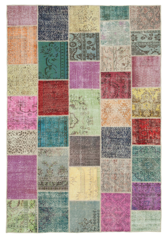 7x10 Multicolor Patchwork Rug - 31466
