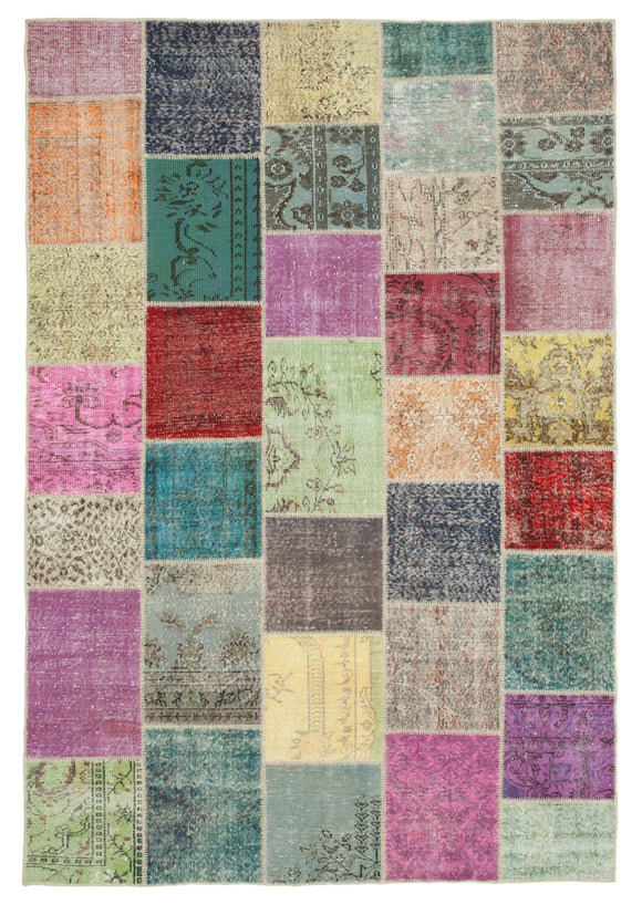 7x10 Multicolor Patchwork Rug - 31466