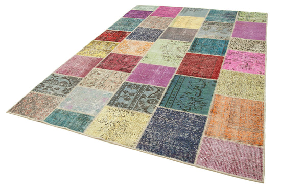 7x10 Multicolor Patchwork Rug - 31466