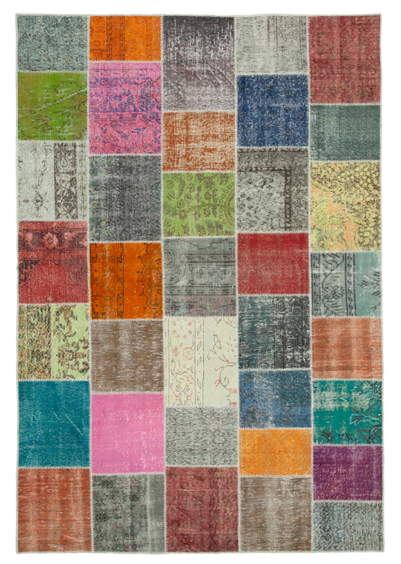 7x10 Multicolor Patchwork Rug - 31471
