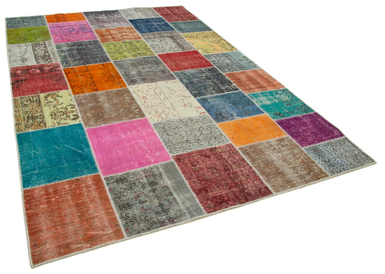 7x10 Multicolor Patchwork Rug - 31471