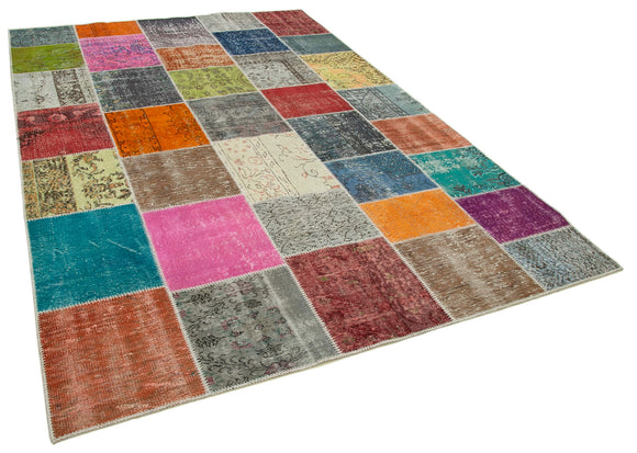 7x10 Multicolor Patchwork Rug - 31471