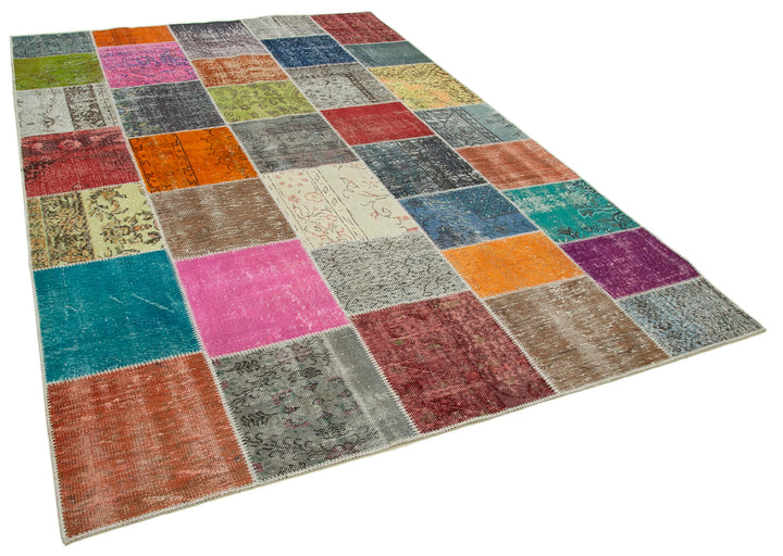 7x10 Multicolor Patchwork Rug - 31471
