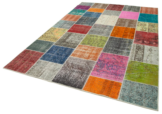 7x10 Multicolor Patchwork Rug - 31471