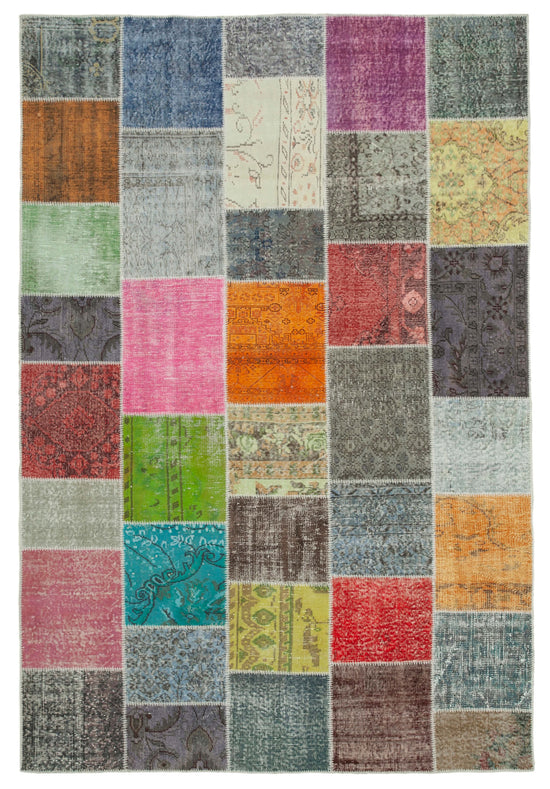 7x10 Multicolor Patchwork Rug - 31478