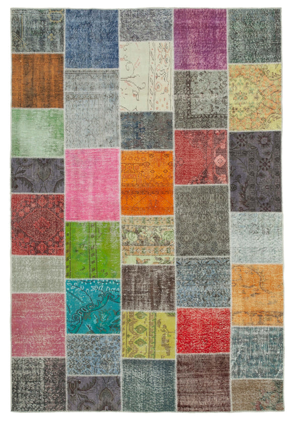7x10 Multicolor Patchwork Rug - 31478
