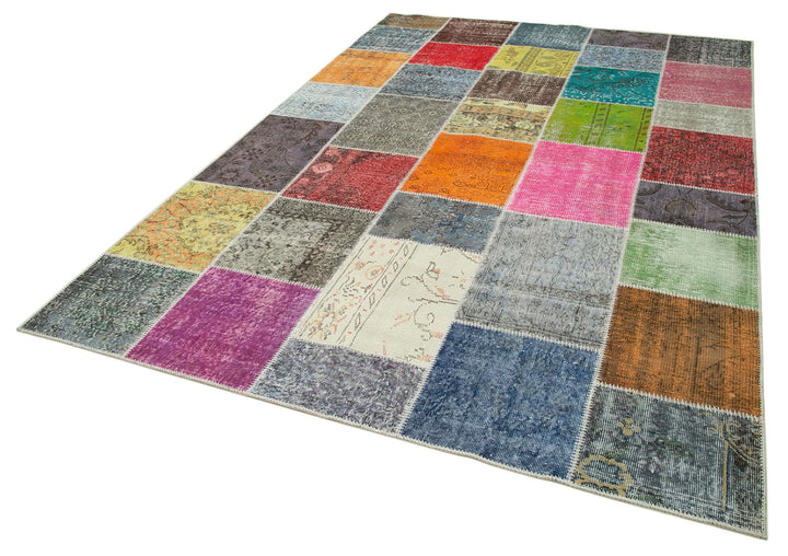 7x10 Multicolor Patchwork Rug - 31478