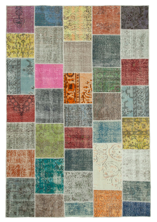 7x10 Multicolor Patchwork Rug - 31483
