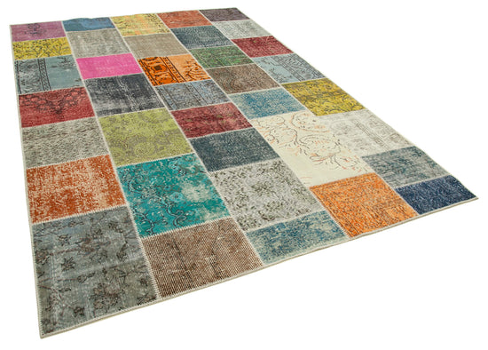 7x10 Multicolor Patchwork Rug - 31483