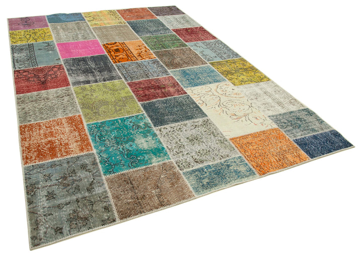 7x10 Multicolor Patchwork Rug - 31483