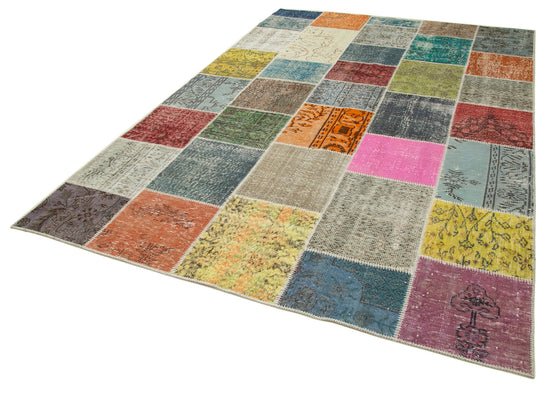 7x10 Multicolor Patchwork Rug - 31483