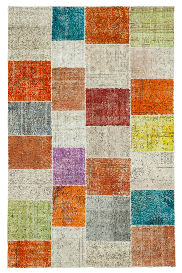 6x10 Multicolor Patchwork Rug - 31484