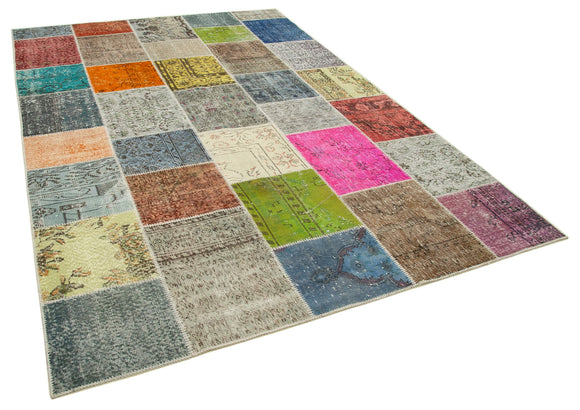 7x10 Multicolor Patchwork Rug - 31485
