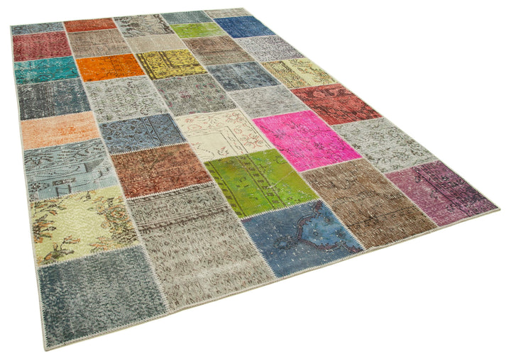 7x10 Multicolor Patchwork Rug - 31485