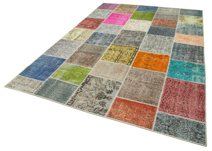 7x10 Multicolor Patchwork Rug - 31485