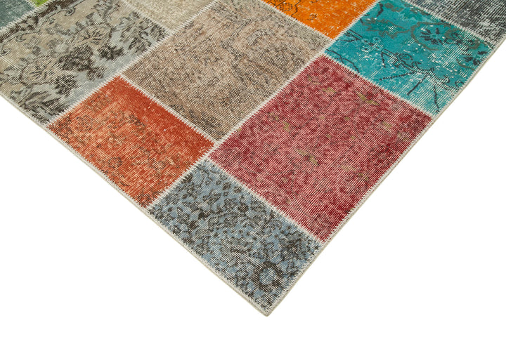 7x10 Multicolor Patchwork Rug - 31485