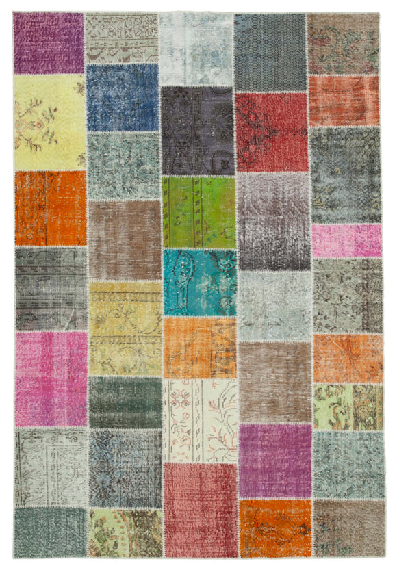 7x10 Multicolor Patchwork Rug - 31491