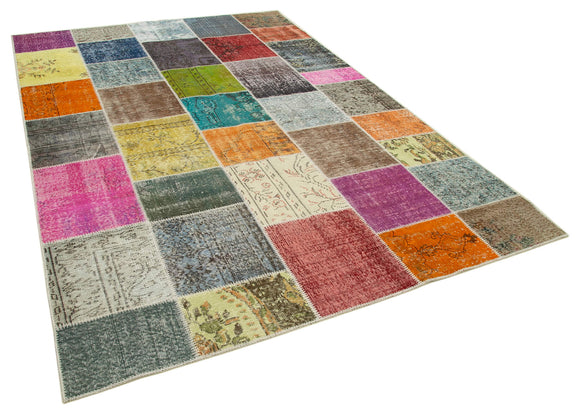 7x10 Multicolor Patchwork Rug - 31491