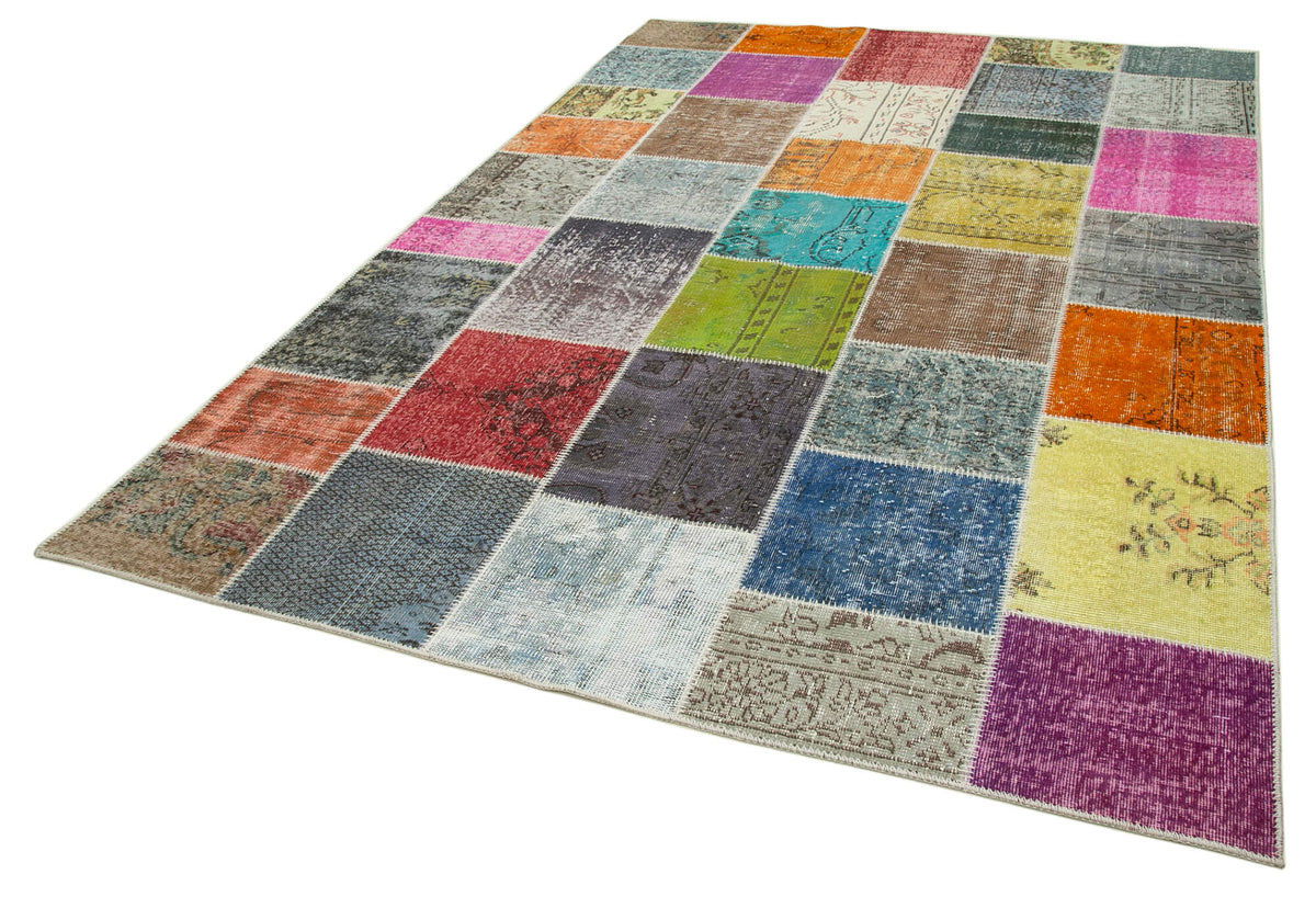 7x10 Multicolor Patchwork Rug - 31491