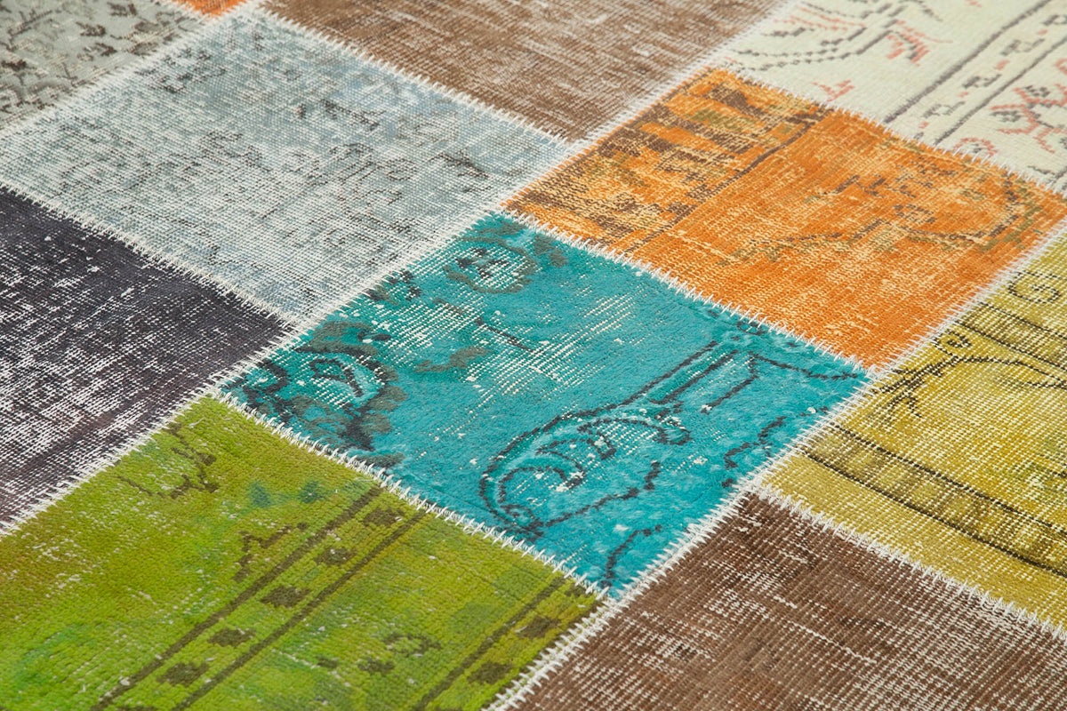 7x10 Multicolor Patchwork Rug - 31491