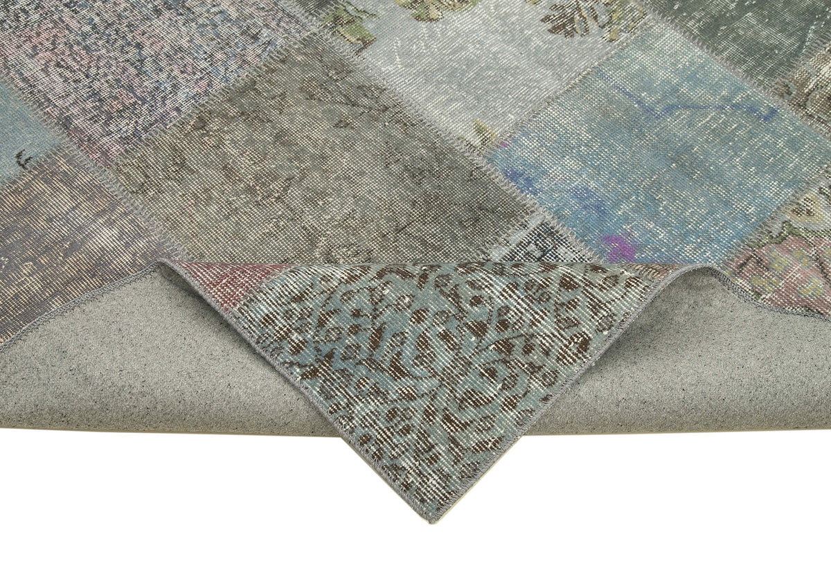 7x10 Grey Patchwork Rug - 31511