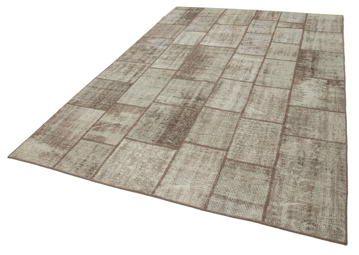7x10 Brown Patchwork Rug - 31517