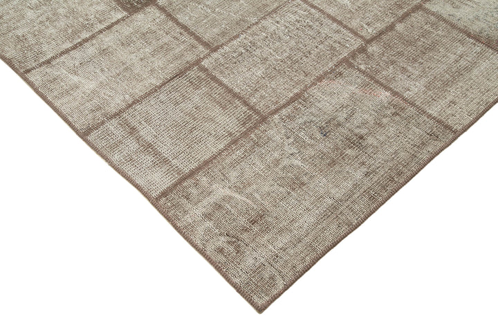 7x10 Brown Patchwork Rug - 31517