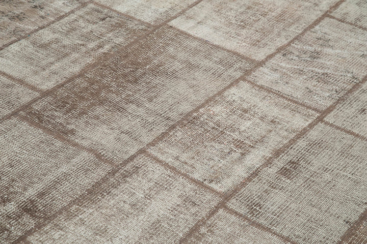 7x10 Brown Patchwork Rug - 31517