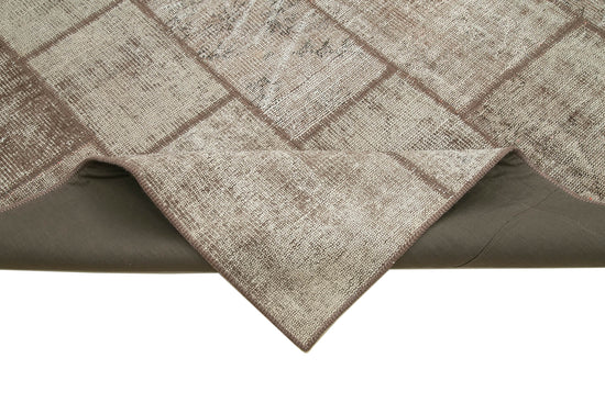 7x10 Brown Patchwork Rug - 31517