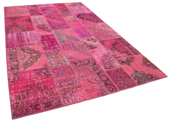 7x10 Pink Patchwork Rug - 31521