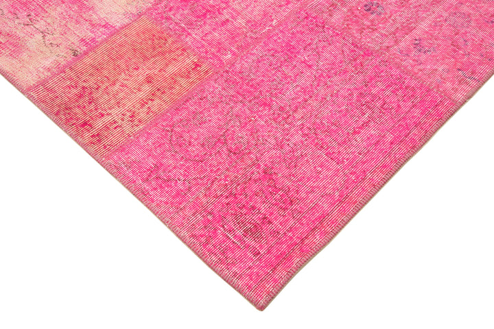 7x10 Pink Patchwork Rug - 31536