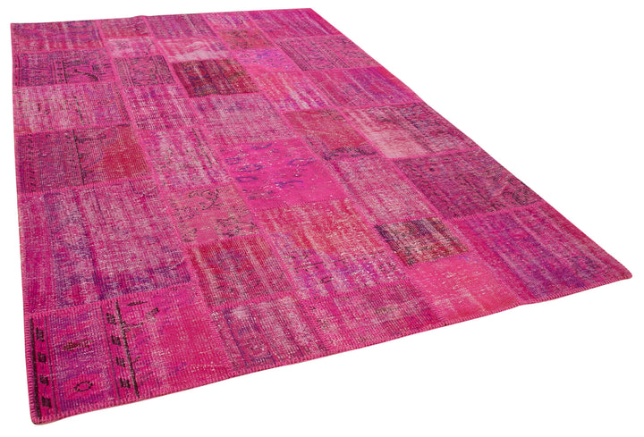 7x10 Pink Patchwork Rug - 31546