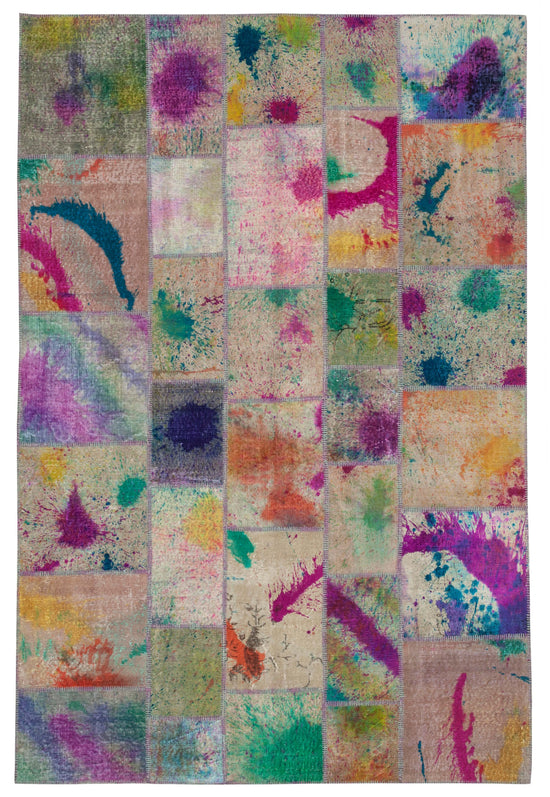 7x10 Multicolor Patchwork Rug - 31554