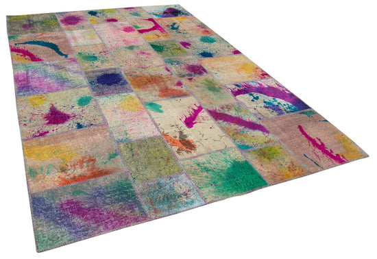 7x10 Multicolor Patchwork Rug - 31554