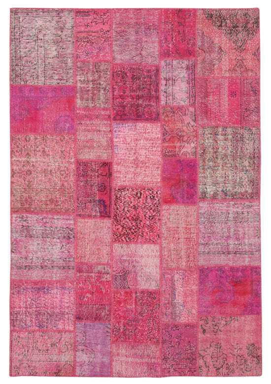 7x10 Pink Patchwork Rug - 31555