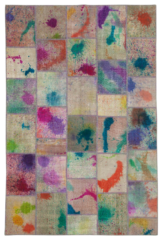 7x10 Multicolor Patchwork Rug - 31557