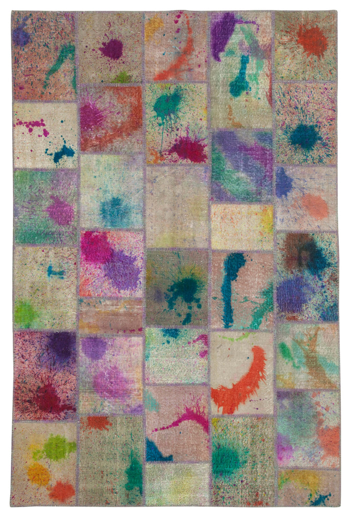 7x10 Multicolor Patchwork Rug - 31557
