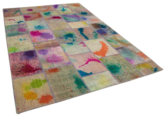 7x10 Multicolor Patchwork Rug - 31557