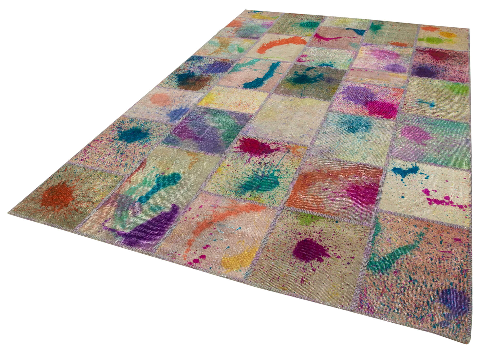 7x10 Multicolor Patchwork Rug - 31557