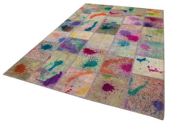 7x10 Multicolor Patchwork Rug - 31557