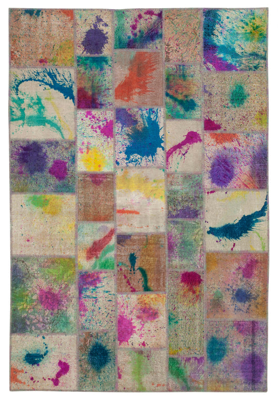 7x10 Multicolor Patchwork Rug - 31558