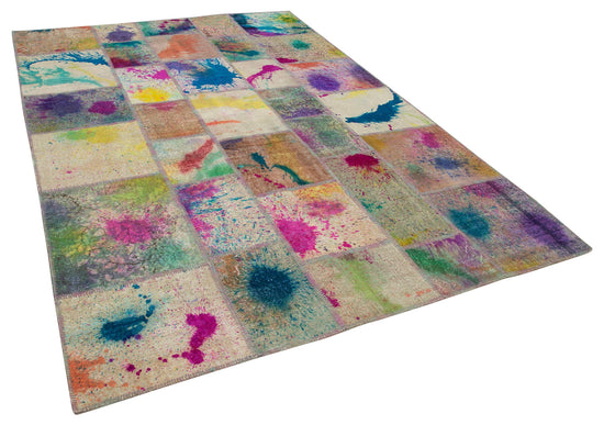 7x10 Multicolor Patchwork Rug - 31558