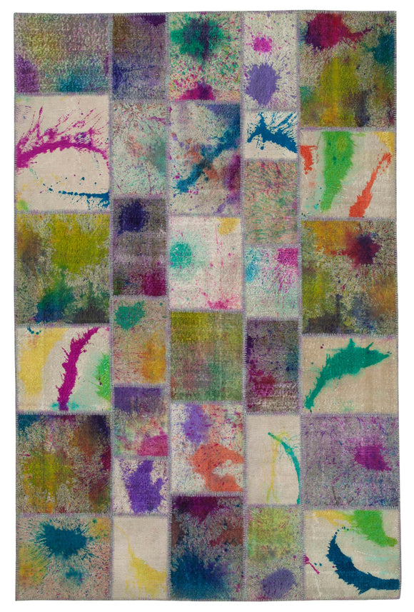7x10 Multicolor Patchwork Rug - 31561