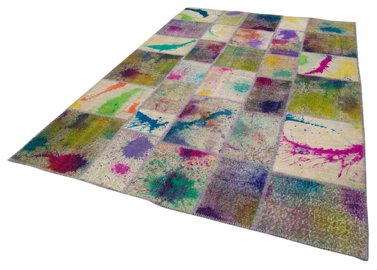 7x10 Multicolor Patchwork Rug - 31561