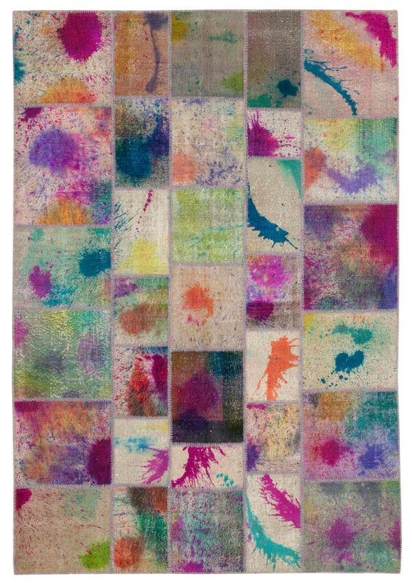 7x10 Multicolor Patchwork Rug - 31562