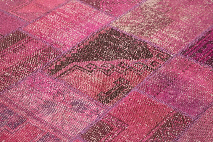 6x10 Pink Patchwork Rug - 31567